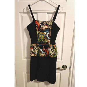 Rock Steady Hollywood Monsters Peplum Pencil Dress 2XL